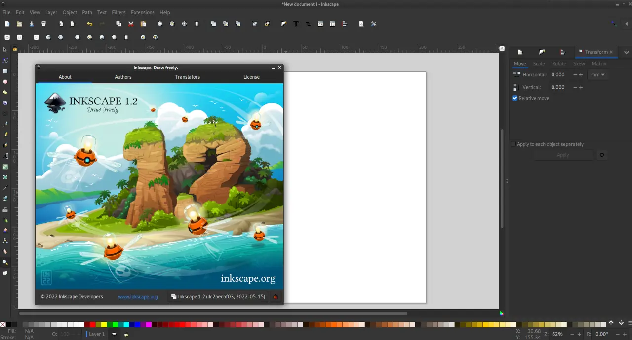 Inkscape - Main Screen